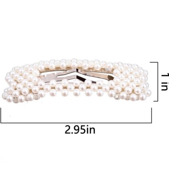 Womens Pearl Barettes Hair Clip Hair Gold Pin-92 - Picture 4 of 7